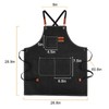 APRONPANDA Cross-Back Chef Aprons for Men Women with Pockets,Cotton Canvas