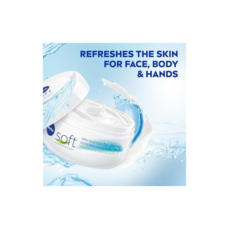 NIVEA Soft Moisturizing Crème - Body, Face and Hand Cream