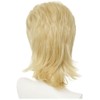 Amnenl Blonde Mullet Wig Mens Middle Part Short Hair Wig
