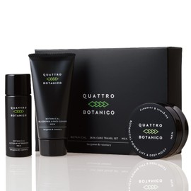 Quattro Botanico Trial Skin Care Set, Men's, Face Wash, Lotion, Cream, Botanical, Skin Care, Travel Set, Skin Care Set, Trial Set, Men's, Dry, Moisturizing, Skin Care, Men's Cosmetics, Approx. 2 Weeks Supply