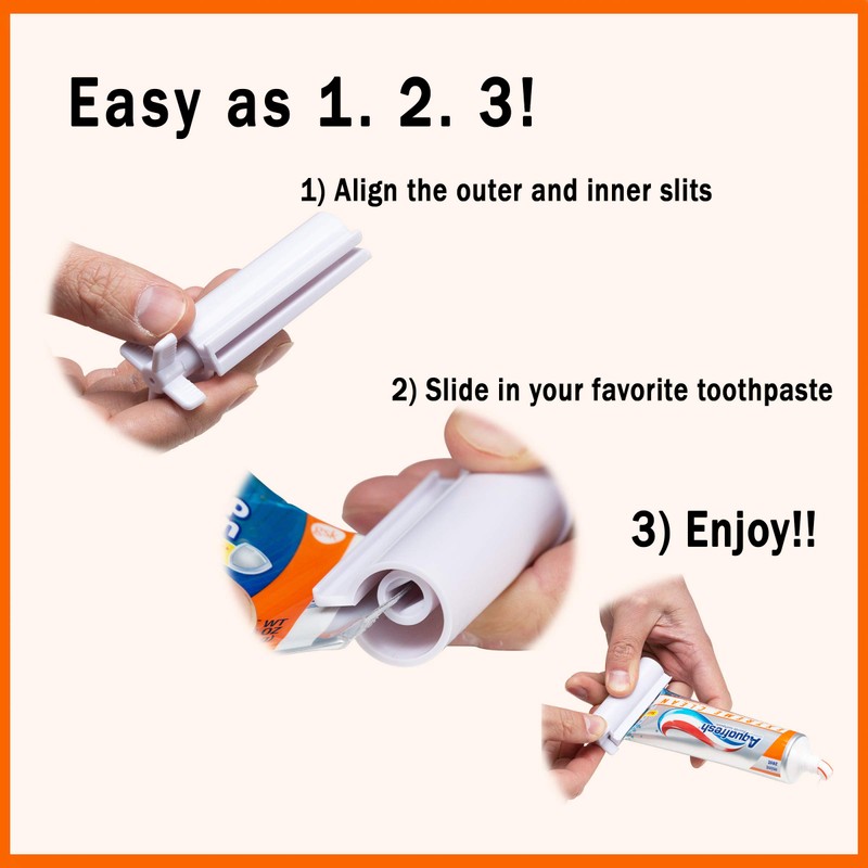 Toothpaste Squeezer (1-Pack) Tube Roller Winder Economical, Saves Toothpaste, Creams,