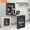 VEVOR Mounted Convertible, Multi-Function Folding Wall Table with Chalkboard for