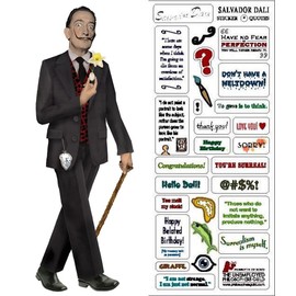 The Unemployed Philosophers Guild Salvador Dali Quotable Notable - Greeting Card and Sticker Sheet - Envelope Included