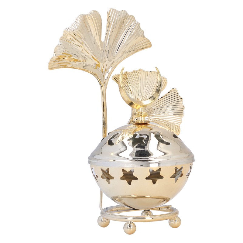 Candle Holder Arabian Star Moon Ginkgo Shape Metal Candle Holder