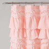 Lush Decor Kemmy Ruffled Shower Curtain, Single, 72" W x
