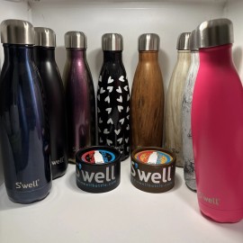 Swell S’well Insulated Stainless Steel Water Bottles 17oz/500ml Brand New - Bikini Pink/Pink