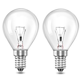 Liuyife E14 G45 Backofenlampe 300 Grad, Dimmbare Warmweiß 2700K, 400LM, 45mm x 77mm, P45 Glühbirne Backofen für Ofen, Lava Lampe, Tischlamp, 2 Stück