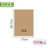 HIRAISM Kraft Paper A4 100 Sheets Thick 120g/m2 Inkjet Compatible,