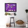 Purple Bulletin Boards Cork Board with Felt, 38x28CM Small Display