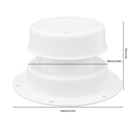 2 x Vent Cap for Motorhome Sanitary Systems, Pipe Vent Cover for Caravans, Motorhomes, Trailers, Round Ventilation Grille with Mesh Cover