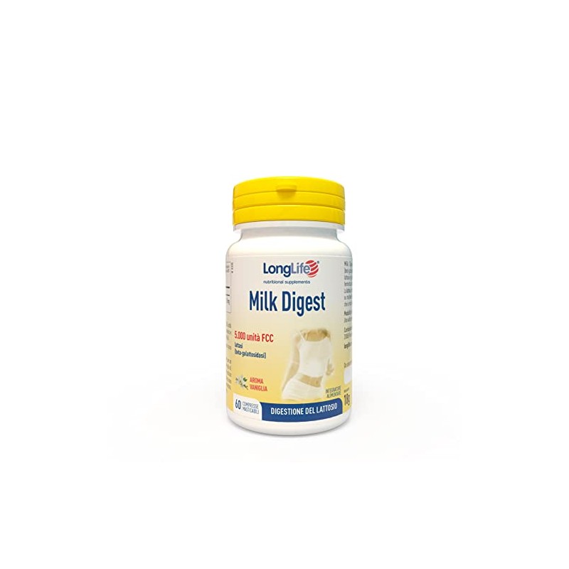 LongLife® Milk Digest | Integratore di lattasi con 5.000 FCC