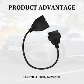 Lyxheth OBD1 to OBD2 GM Adapter, OBD1 Scanner, Car Diagnostic Extension Cable, Car Accessories OBD1 12 Pins to OBD II 16 Pins Socket Scan Diagnostic Extension Tool Cable Connector Replacement for GM