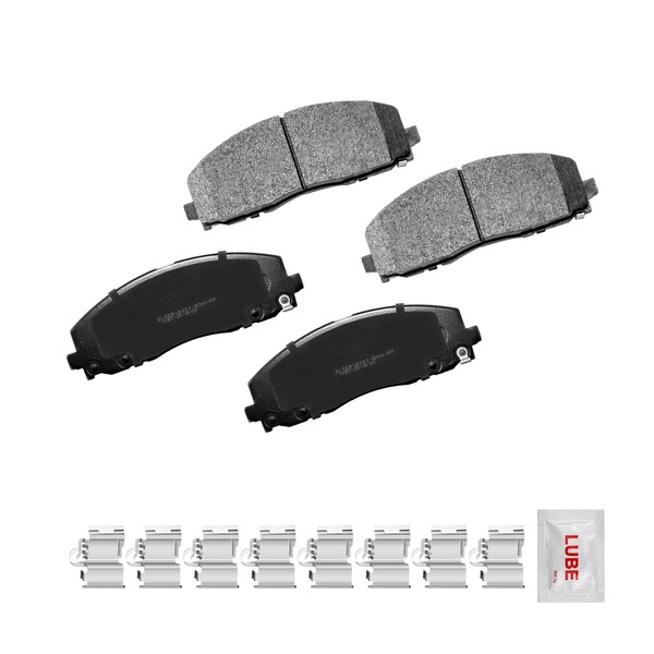 Fraxle Front Ceramic Brake Pads w/Hardware For 2012-2020 Dodge Grand