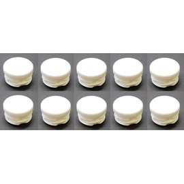 10 Pack White 1" Round Tubing Plastic Hole Plug End Cap, 1 inch OD Tube Pipe Cover Plug, Heavy Duty Plastic Plug Cap Insert, Durable Chair Glide