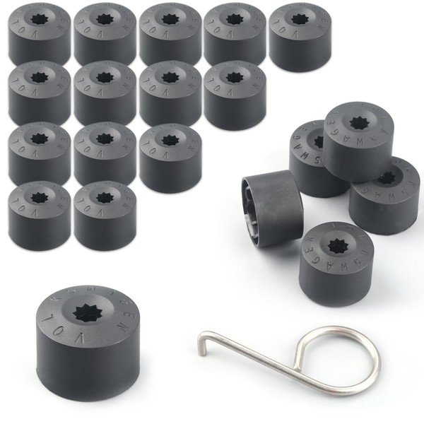 Fogfar 21 PCS Car Tire Lug Nut Cover, 17mm Inner