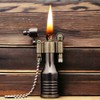 Retro Flint Wheel Lighter, Creative Soft Flame Kerosene Lighter, Jet