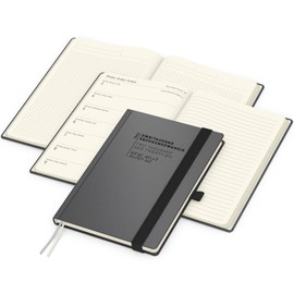 Timr Book Calendar Weekly Calendar Notes 2025-2026 - 18 Months DIN A5 - Diary Weekly Calendar I Black I tr403