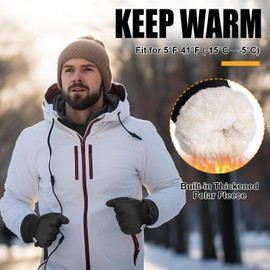 Pixel Panda Winter Gloves: Men Women Warm Gloves for Cool Cold Weather, Touch Screen, Running Cycling Biking Hiking Driving Walking