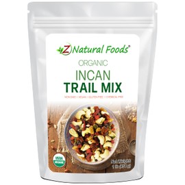 Organic Incan Trail Mix - Raw Superfood Snack - Cashews + Sunflower Seeds + Dark Chocolate Chips + Pumpkin Seeds + White Mulberries + Goji Berries + Golden Berries - Non GMO Gluten Free - 1 lb
