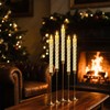 Wondise Flameless Taper Candles with Remote Timer, Ivory Battery Operated