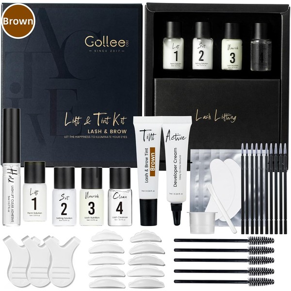 GOLLEE Lash Lift and Coloring Kit, Brow Lamination Kit Natural