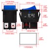 Heschen 30A 250V AC ON/OFF 2 Position DPST 4 Port