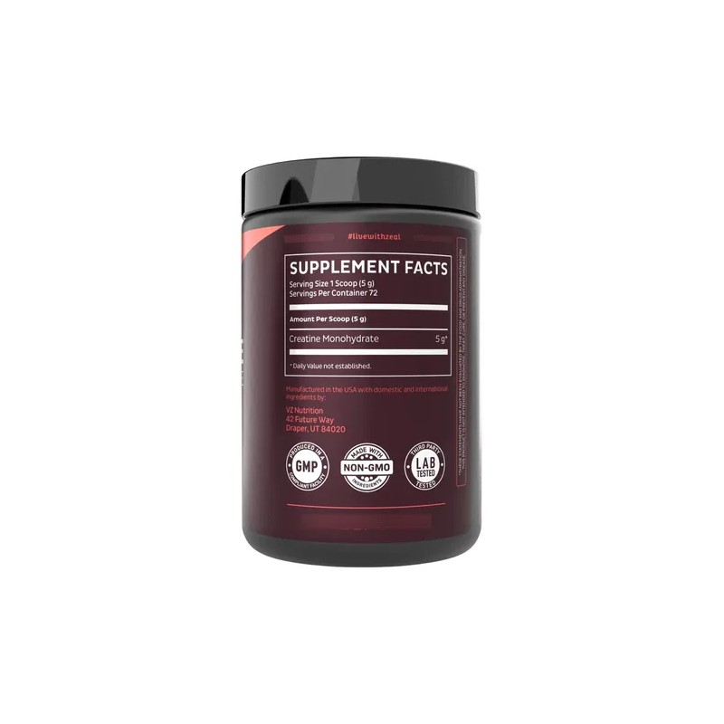 Zeal Creatine Monohydrate Micronizado Sin Sabor 5000 Mg