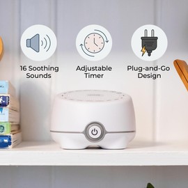 Yogasleep Whish White Noise Sound Machine, 16 Natural & Soothing Sounds, Volume Control for Baby & Adults, Get Office Privacy, Concentration, Sleep Aid, Compact for Easy Travel, Essentials for Nursery