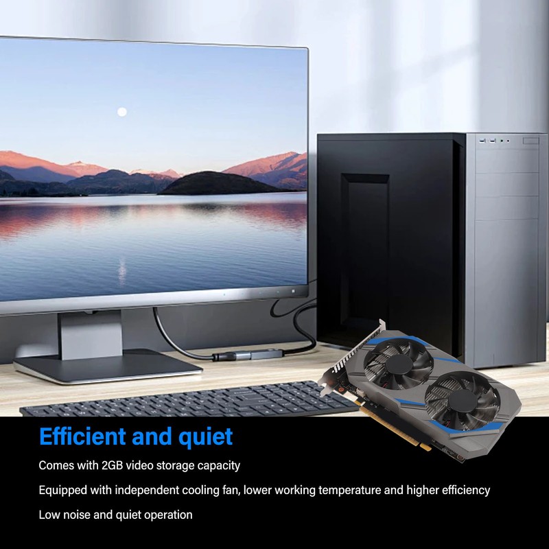 4GB GDDR5 128BIT Graphics Card Professional Dual Fan Efficient Quiet