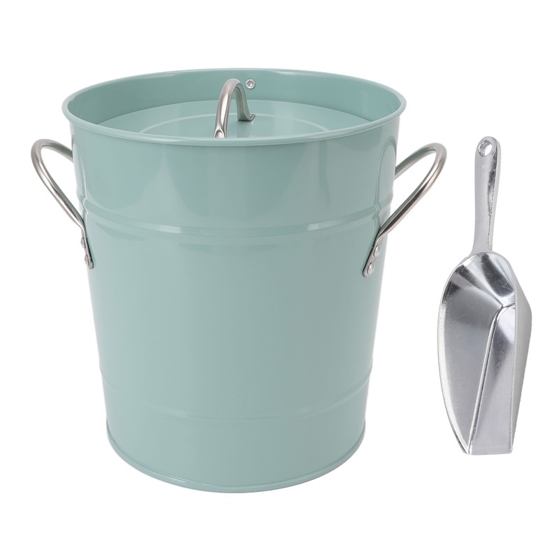 Round Ice Bucket Multipurpose Safe Galvanized Ice Buckets with Lid
