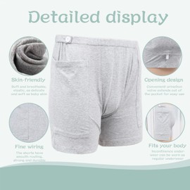 ALIALAVESTA Incontinence Care Trousers, New Type of Urine Bag Pants,Catheter Underwear for Elderly with Double Pockets, Hold Up to 2 * 2000ML, for Incontinent People Or Elder(Pink,XXL)