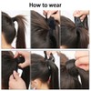 TTPSRY Ponytail Hair Extension 24 Inch Long Straight Synthetic Extensions