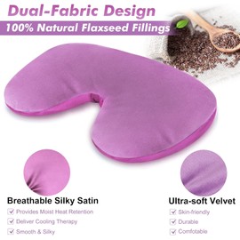 Máscara de Ponderada para Microondas para Ojos Secos, Compresa Caliente para Irritación de Los Ojos, Morado