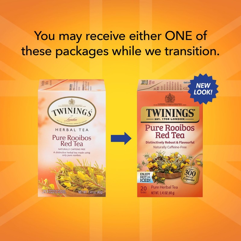 Twinings Pure Rooibos Red Tea - A Naturally Sweet and