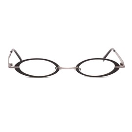 Henghao H6018 Reading Glasses, Blue Light Cut, Retro Metal Frame, Lightweight Reading Glasses, Fashionable Reading Glass, Senior Glasses, Black