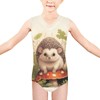 Gzzxiailg Hedgehog Mushroom Leotards for Girls Gymnastics Tank Bodysuit Sleeveless
