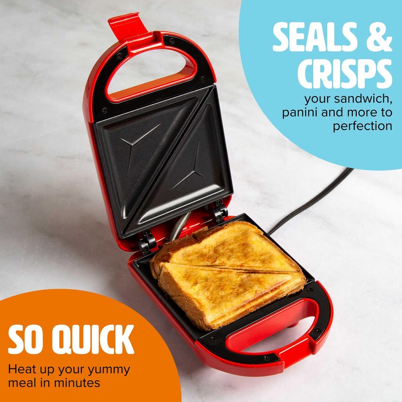 Tasty Mini Sandwich Maker, Makes Sandwiches, Paninis, Grilled Cheese, Desserts,