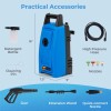 1900 PSI 1.8 GPM Electric High Pressure Washer 4 Quick