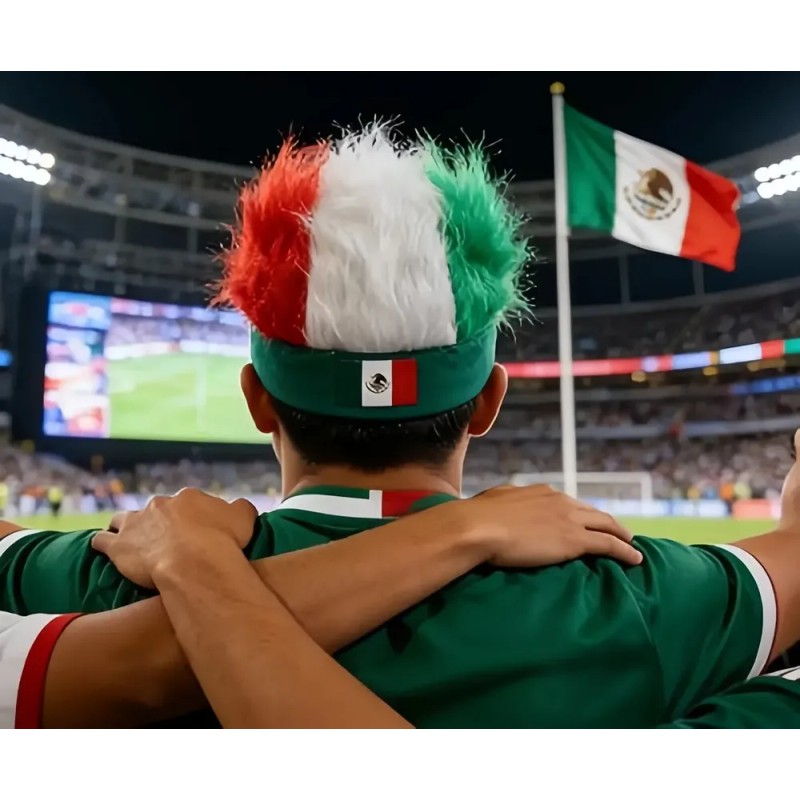 2 Pelucas Peluca Tricolor México Mundial Para Fiestas Tricol