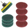 EPLZON 4 Inch Scrub Drill Brush Power Scouring Pads Household