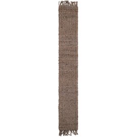 Unique Loom Chunky Jute Collection Area Rug (1' 2" x 8' Table Runner Gray)