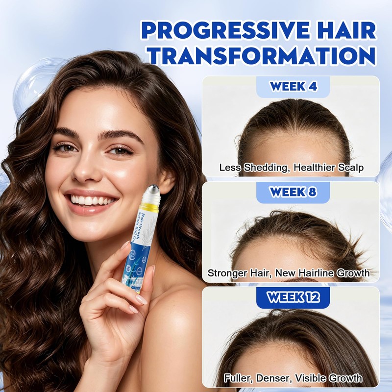 Rosemary Oil for Fuller-Looking Hair, Scalp Serum Roll On
