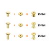 sourcing map 75 Sets Chicago Screw Rivets Metal Phillips Head