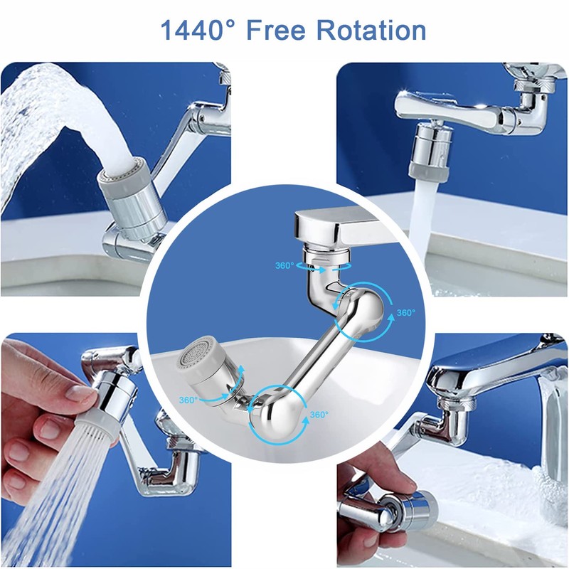 Tap Attachment Swivel Extension Two Water Release Mod Flow Regulator