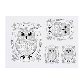 Azeeda 4 x 'Weihnachten Eule' Temporäre Tattoos - Wasserfest, Hautfreundlich & Ungiftig · Transfers in Verschiedenen Größen (TO00078194)