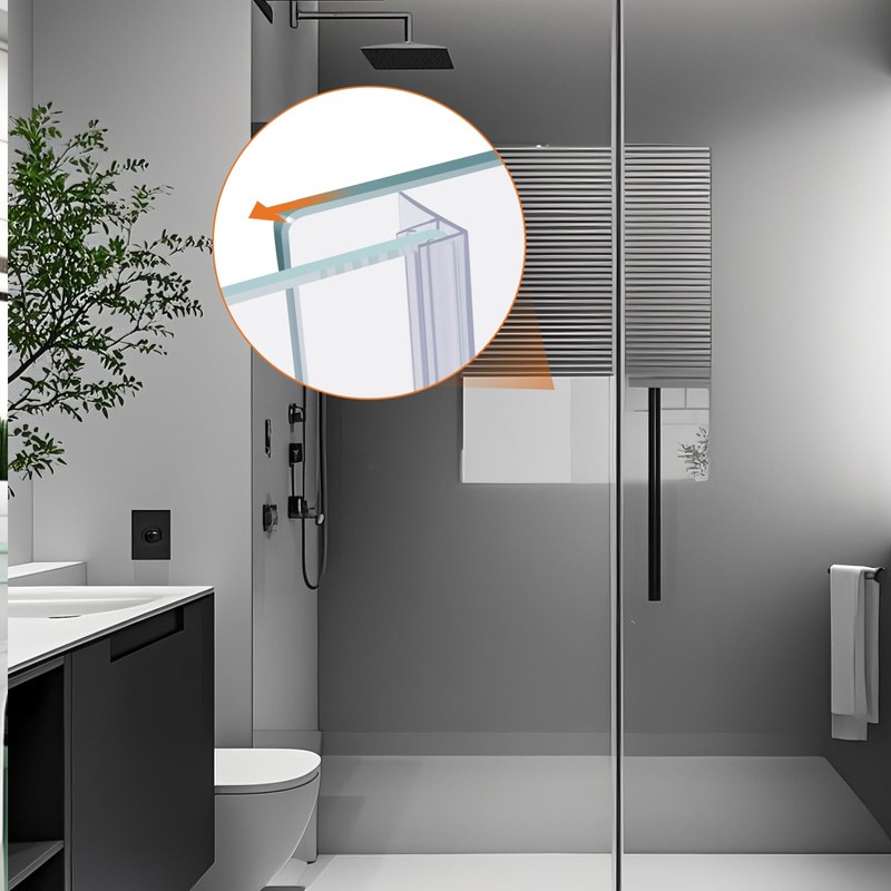78" Sliding Shower Door Side Seal Strip Frameless Shower Door