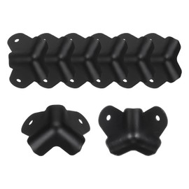 sourcing map 8 Pcs Speaker Cabinet Corners Protector 38x38x38mm Metal Stackable Guard Wrap Angle Case Edge Box Protection for Stage DJ Audio Sound Case