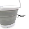 SAMMART 10L Collapsible Plastic Fishing Bucket - Foldable Round Tub
