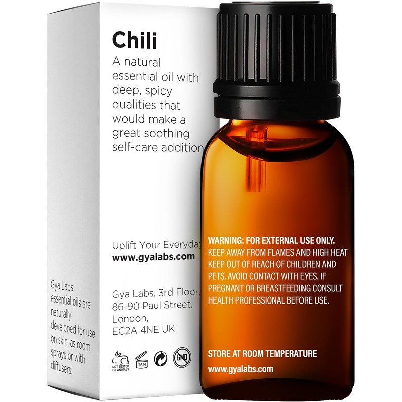 Gya Labs Chili Essential Oil (0.34 fl oz) - Strong,