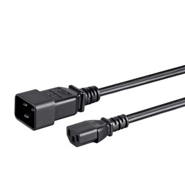 Monoprice 3-Prong Power Cord - 10 Feet - Black | IEC 60320 C20 to IEC 60320 C13, for Computers, Servers, and Monitors to a PDU or UPS in a Data Center